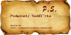 Podwinetz Sudárka névjegykártya